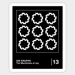 Die Krupps / Minimalist Graphic Fan Artwork Design Magnet